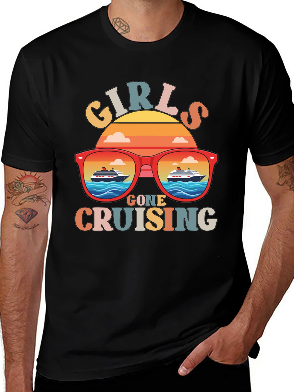 Girls Gone Cruising T-Shirt Retro Cruise Vacation Tee