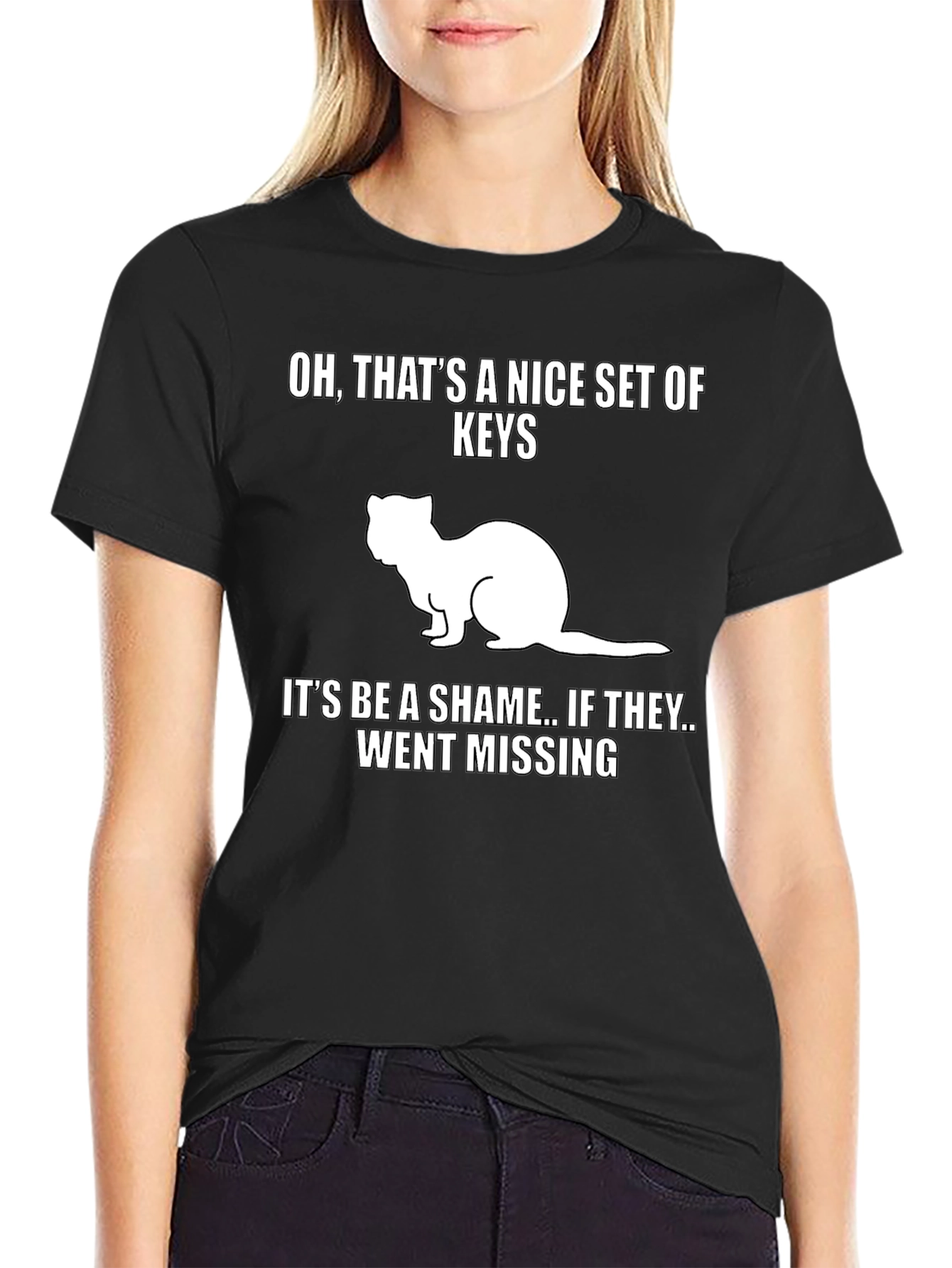 Funny Ferret Keys Graphic Tee