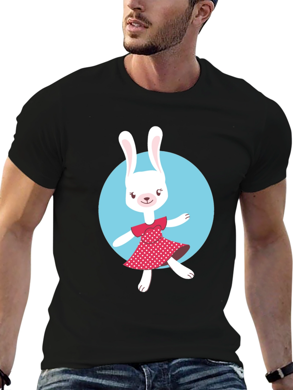 Bunny Graphic T-Shirt - Cute Rabbit Design