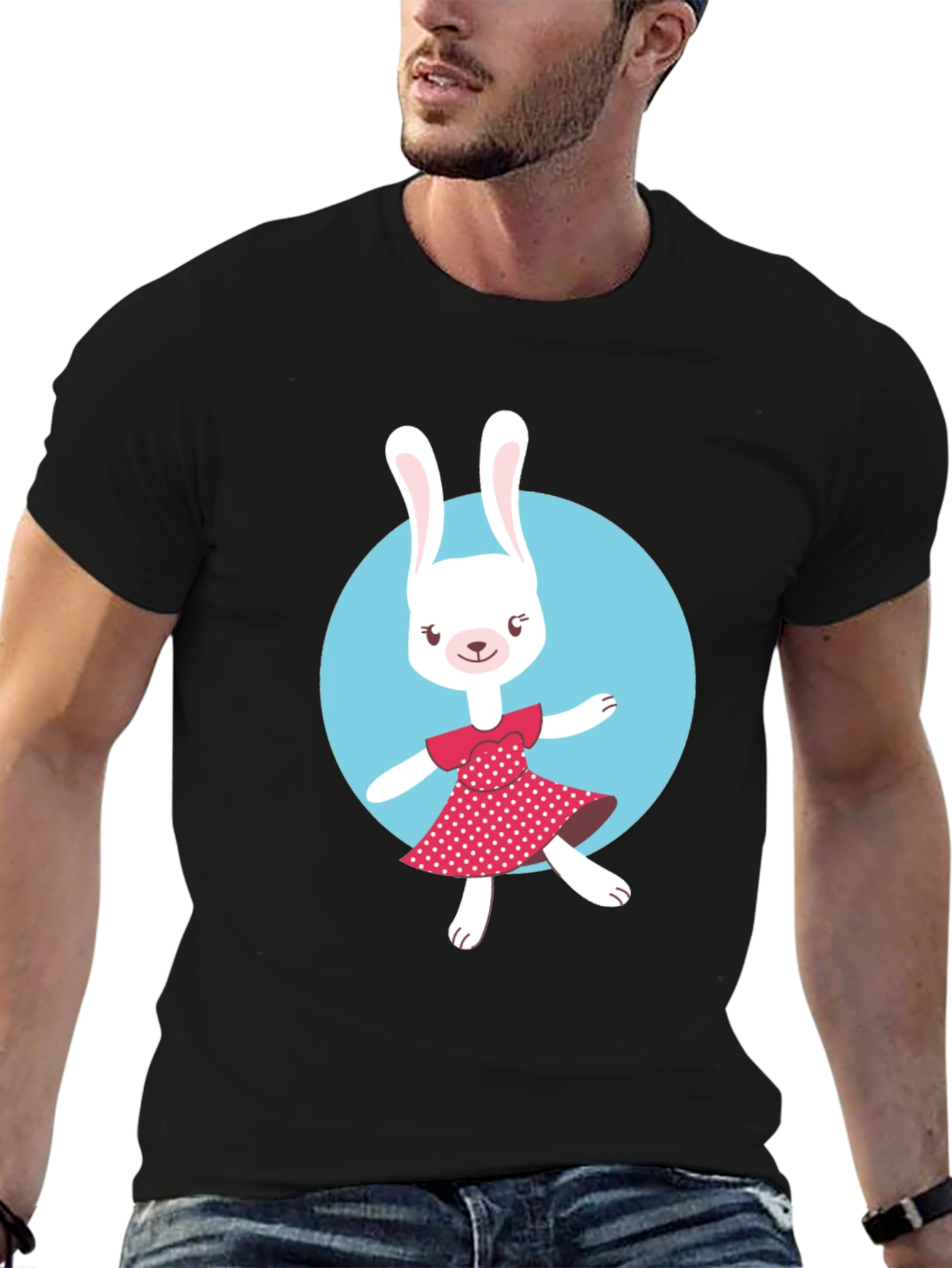 Bunny Graphic T-Shirt - Cute Rabbit Design