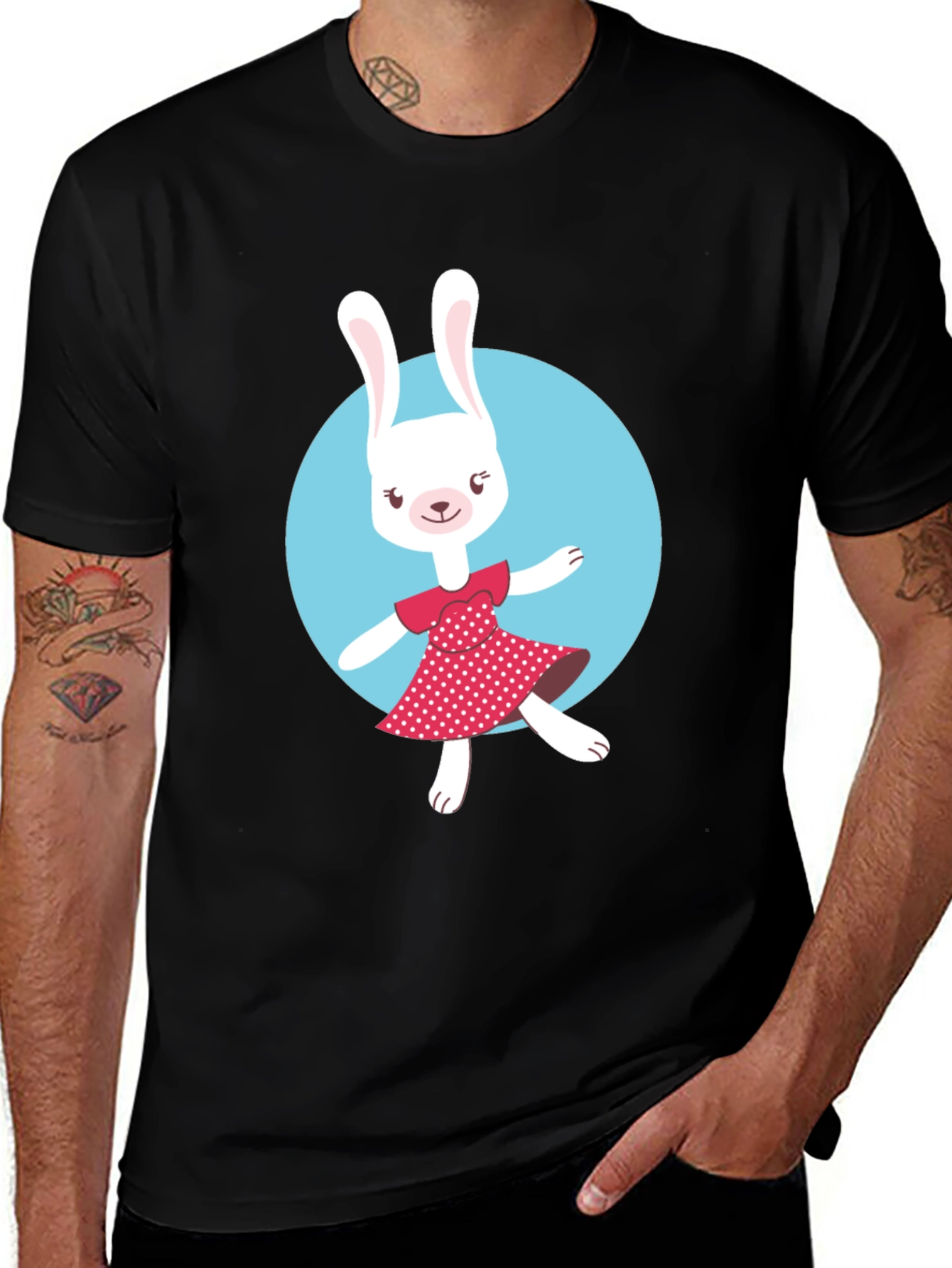 Bunny Graphic T-Shirt - Cute Rabbit Design