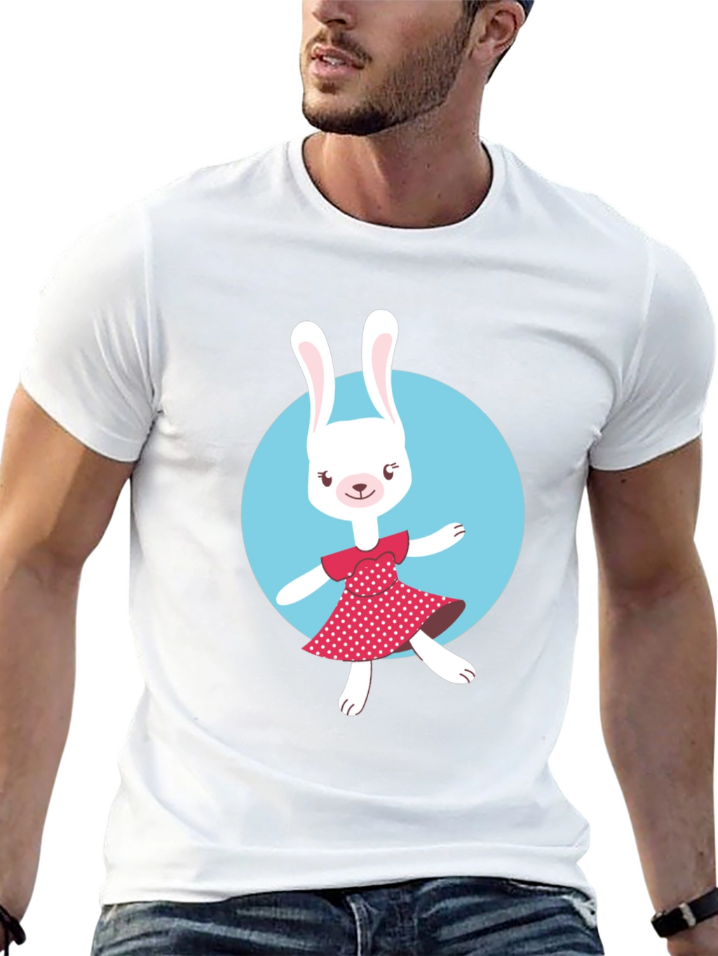 Bunny Graphic T-Shirt - Cute Rabbit Design
