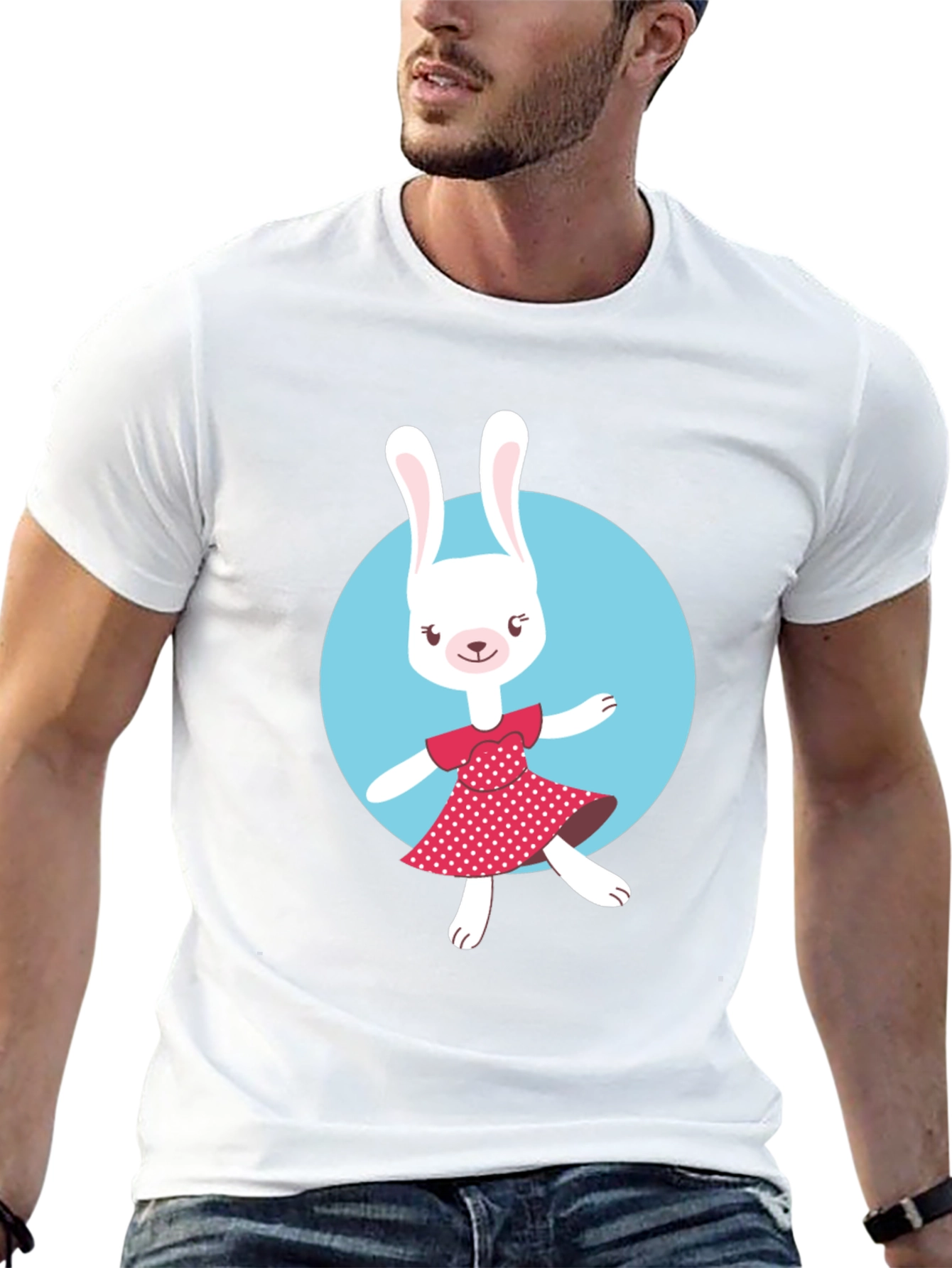 Bunny Graphic T-Shirt - Cute Rabbit Design