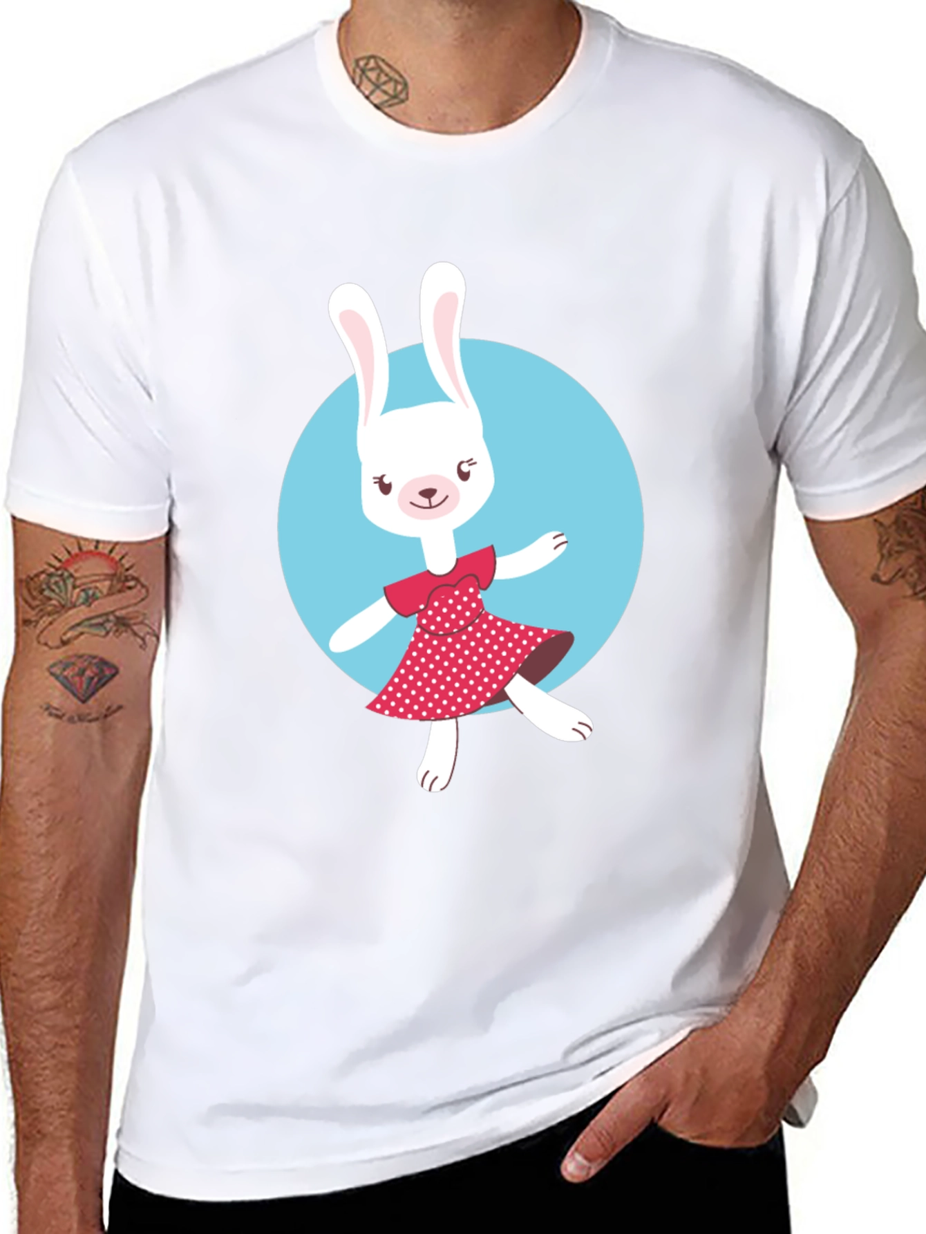 Bunny Graphic T-Shirt - Cute Rabbit Design