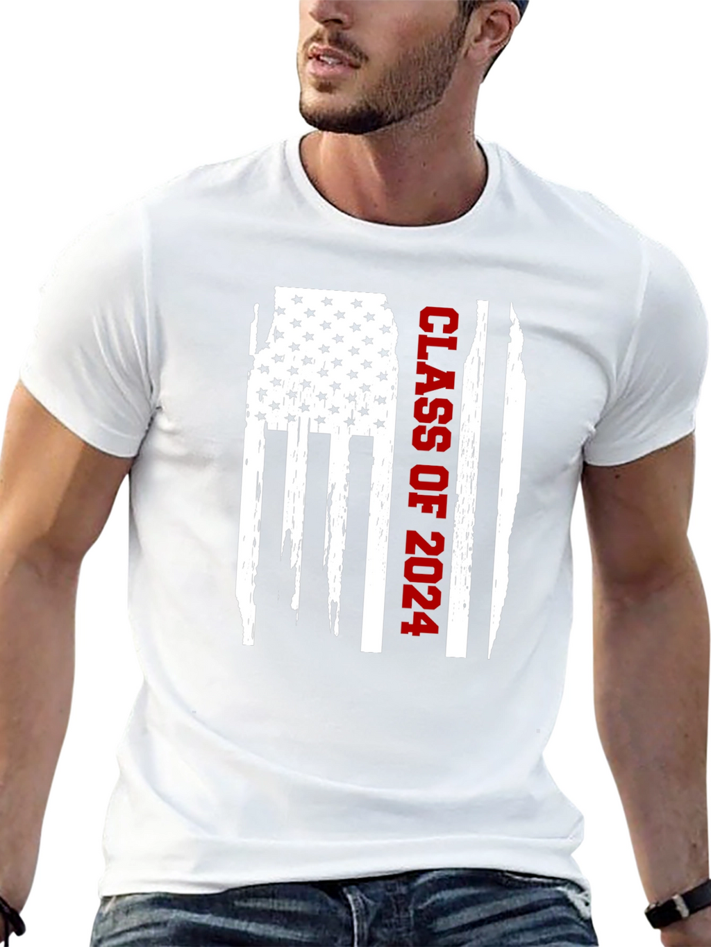Class of 2024 American Flag T-Shirt
