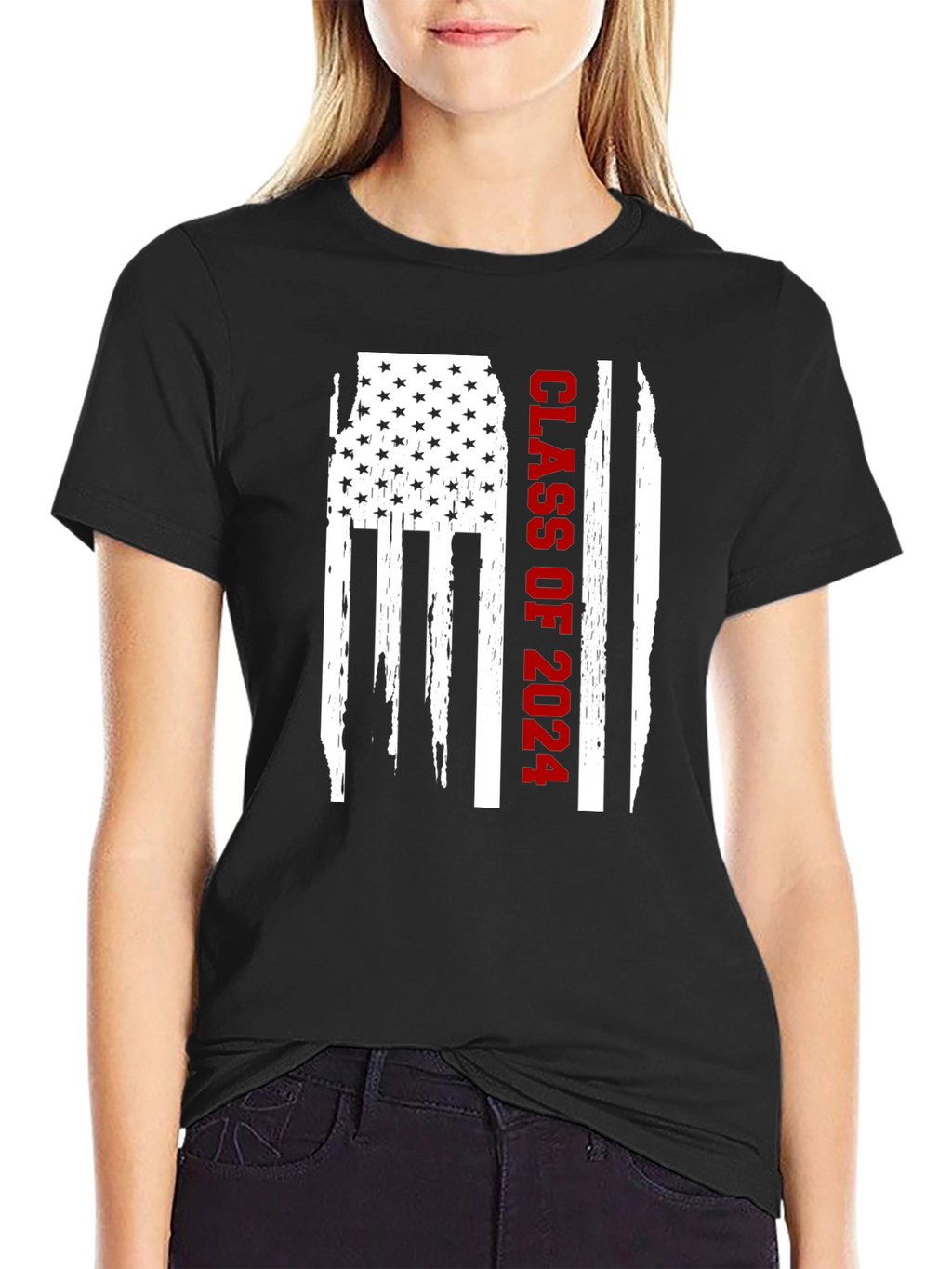 Class of 2024 American Flag T-Shirt