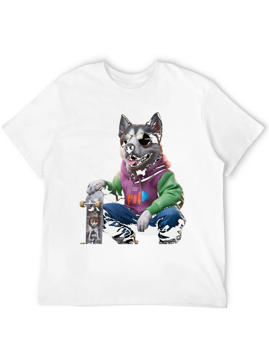Dog Skateboarder Graphic Tee