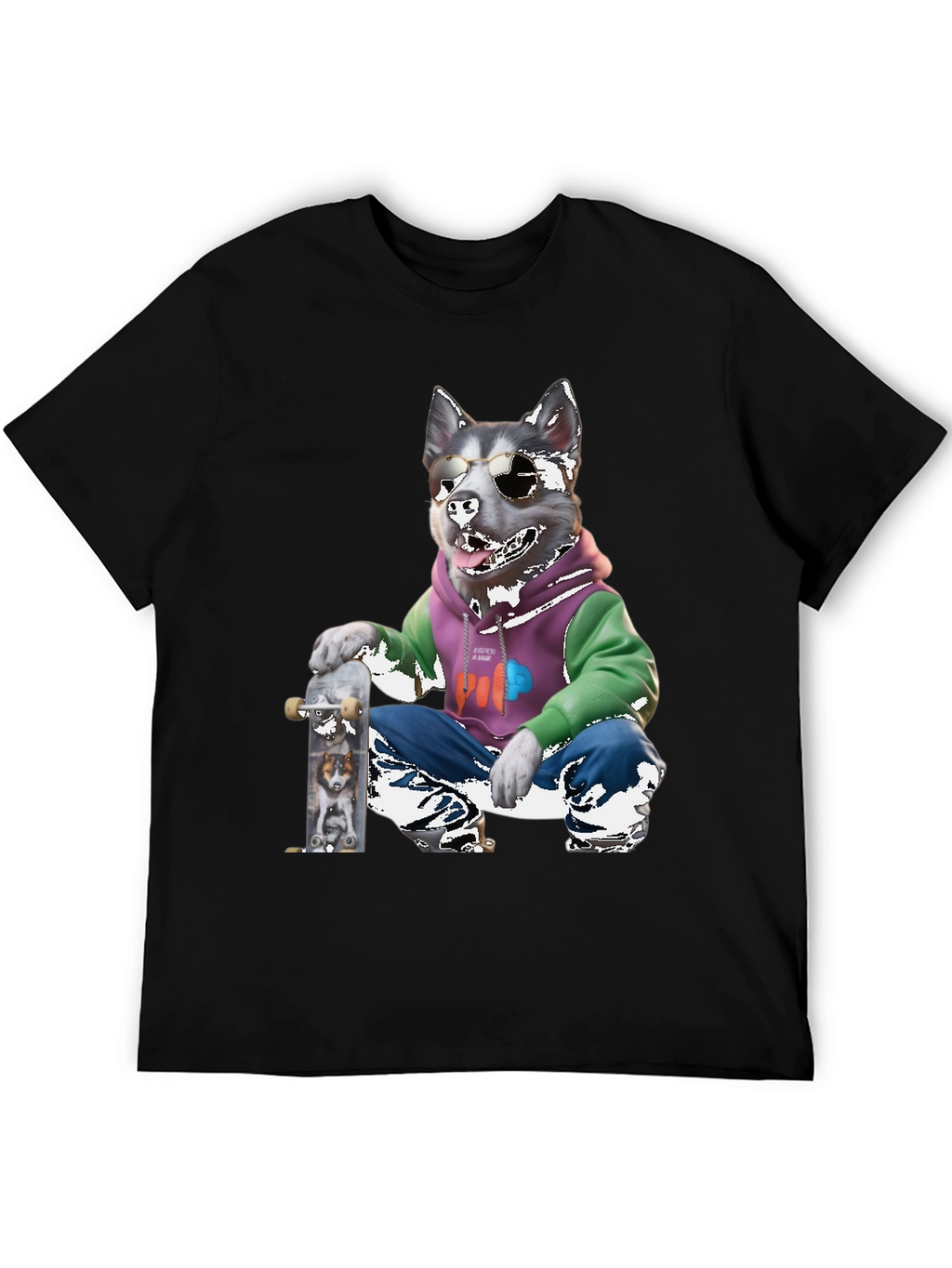 Dog Skateboarder Graphic Tee