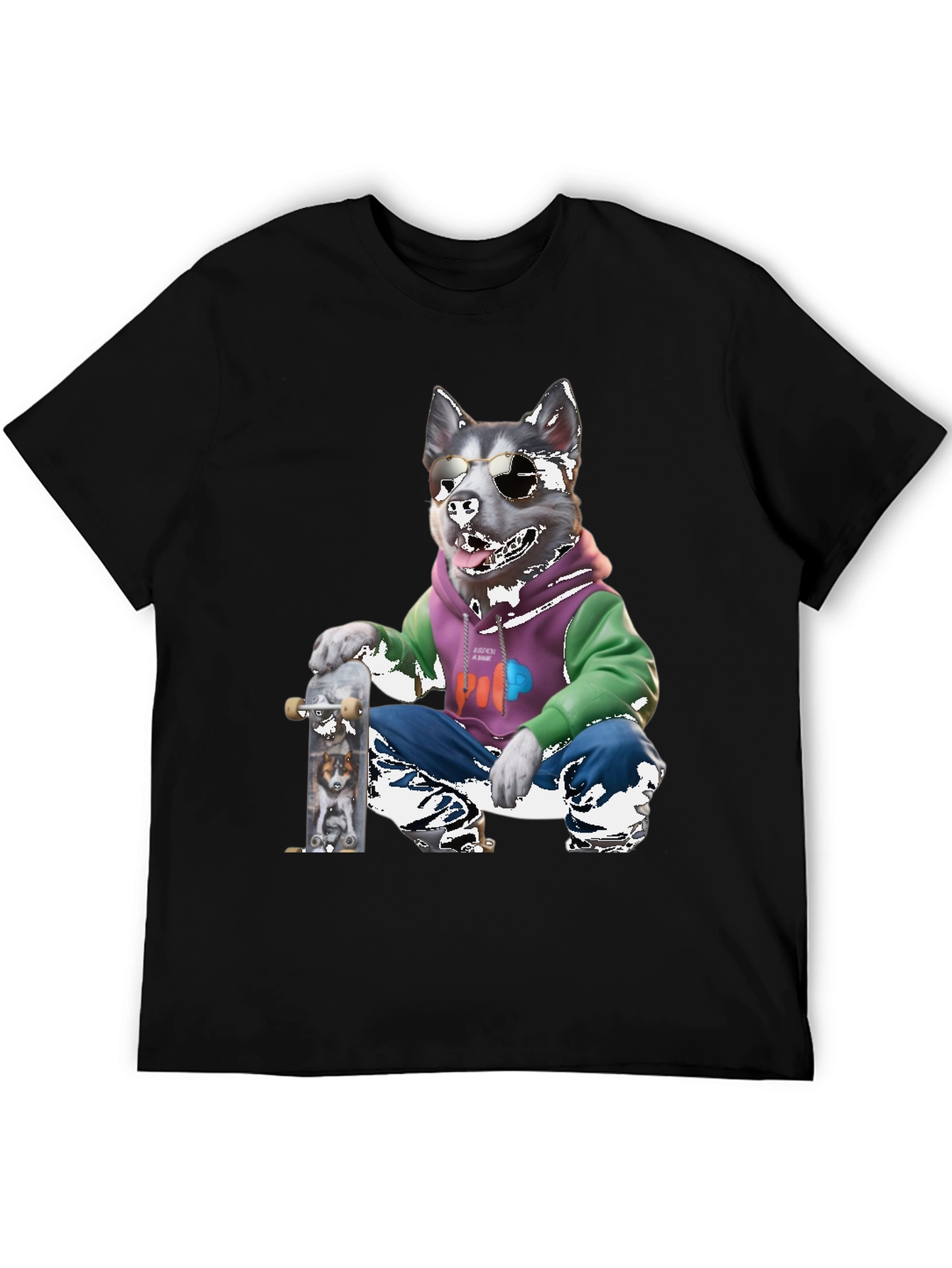 Dog Skateboarder Graphic Tee