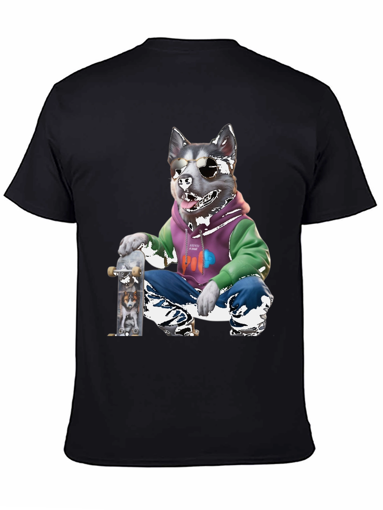Dog Skateboarder Graphic Tee