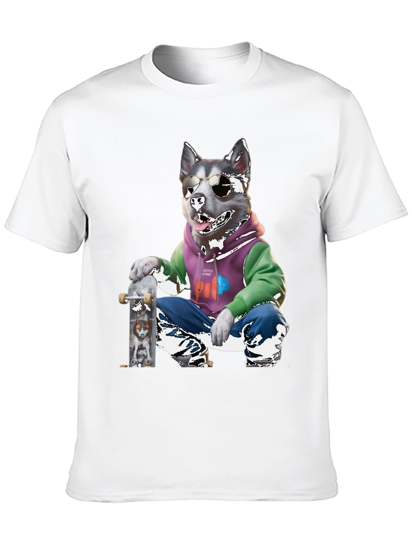 Dog Skateboarder Graphic Tee