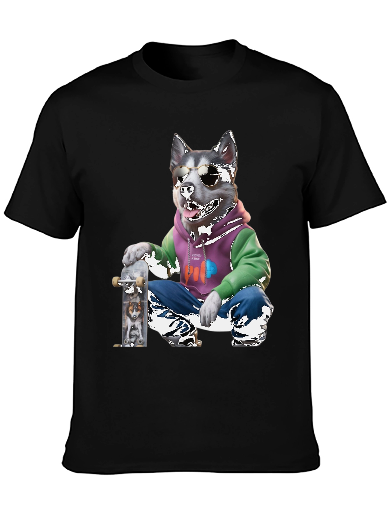 Dog Skateboarder Graphic Tee