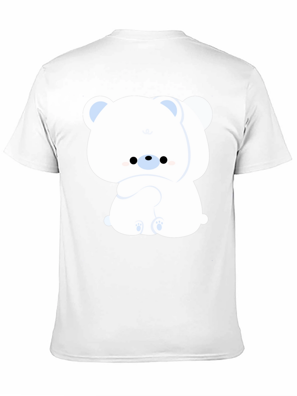 Cute Bear Graphic Tee - Black Cotton Comfort
