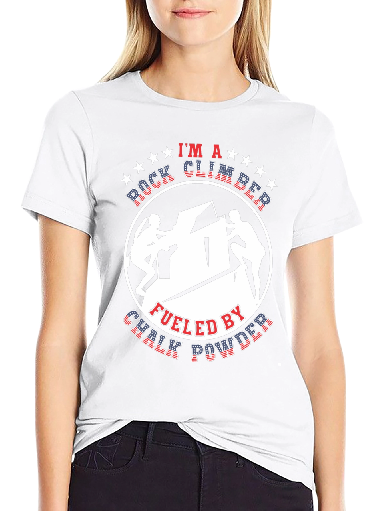 Rock Climber Chalk Powder Graphic Tee
