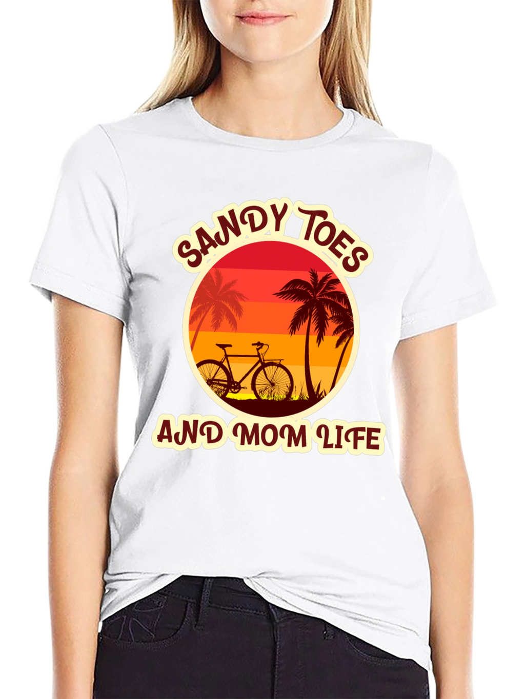 Sandy Toes & Mom Life Graphic Tee