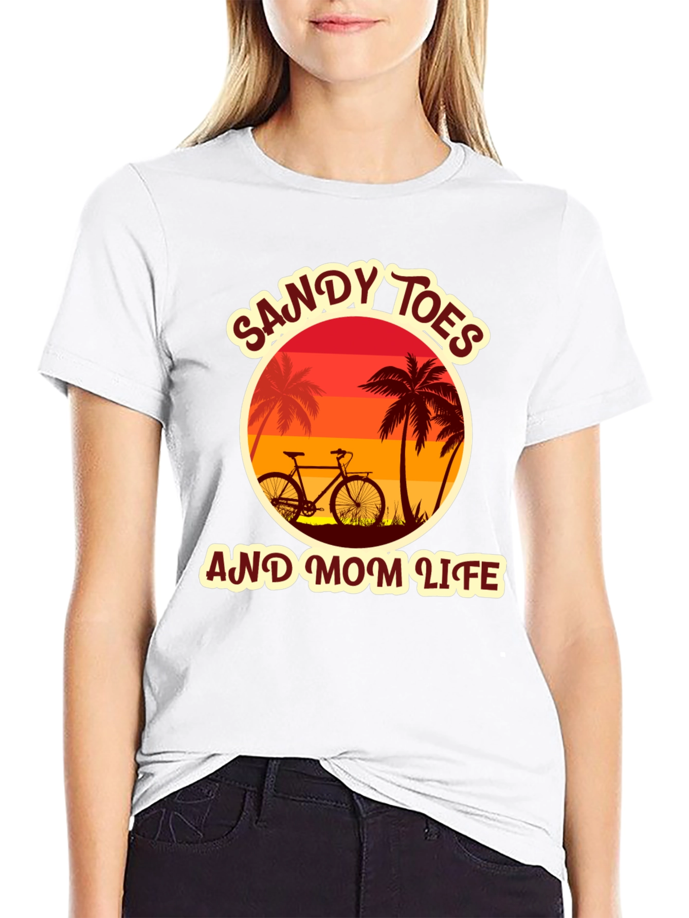 Sandy Toes & Mom Life Graphic Tee