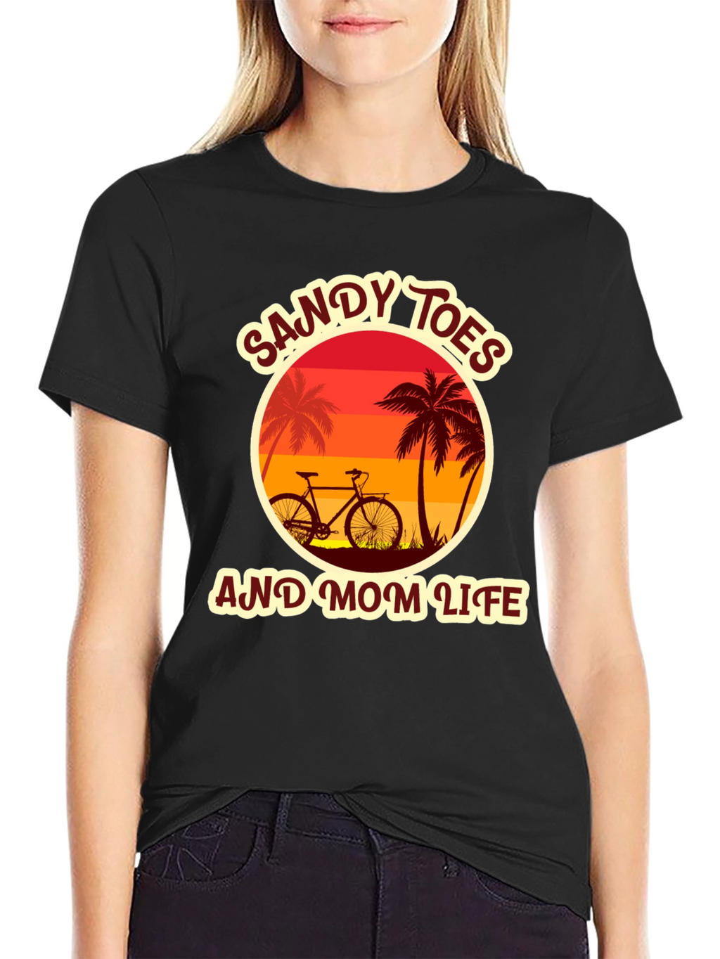 Sandy Toes & Mom Life Graphic Tee