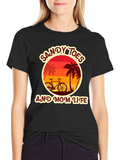 Sandy Toes & Mom Life Graphic Tee