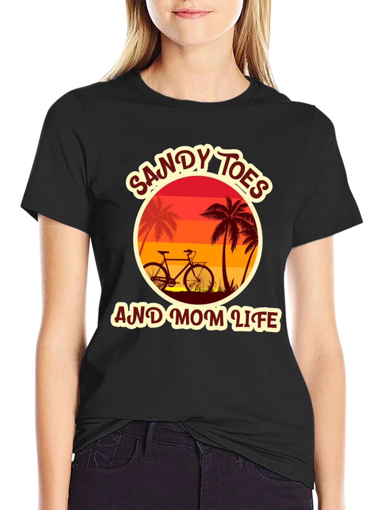 Sandy Toes & Mom Life Graphic Tee