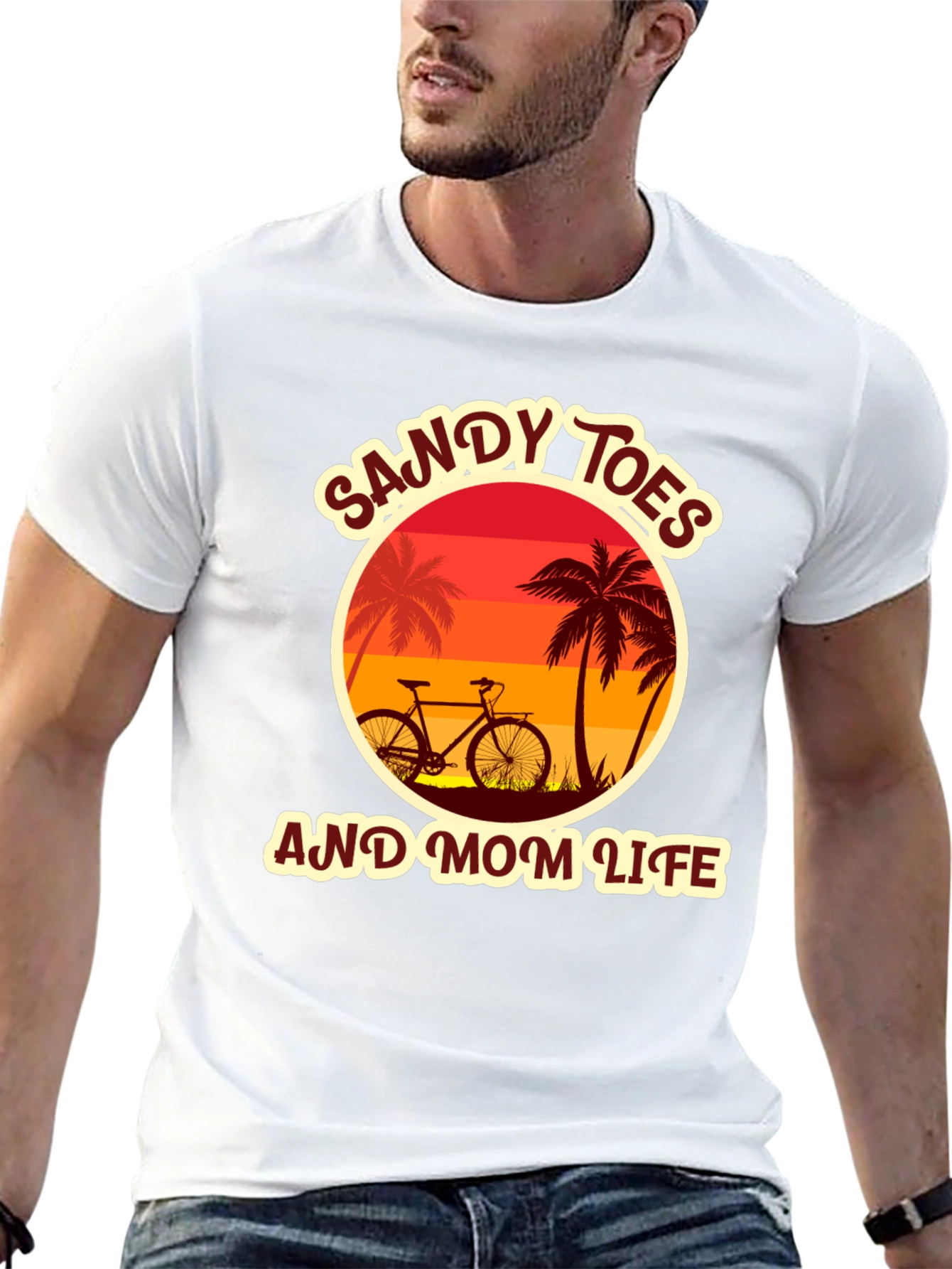 Sandy Toes & Mom Life Graphic Tee