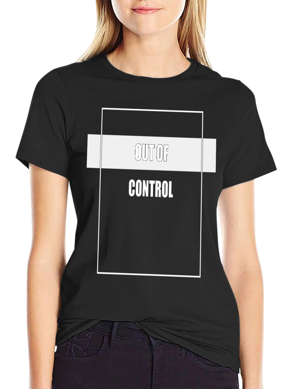 Out of Control Graphic Tee - Black Cotton Blend