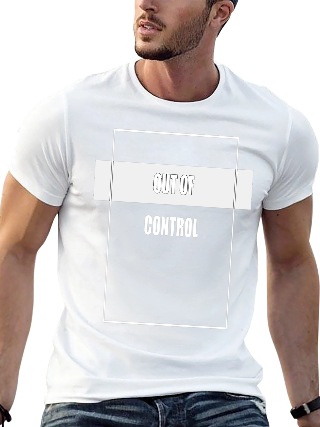 Out of Control Graphic Tee - Black Cotton Blend
