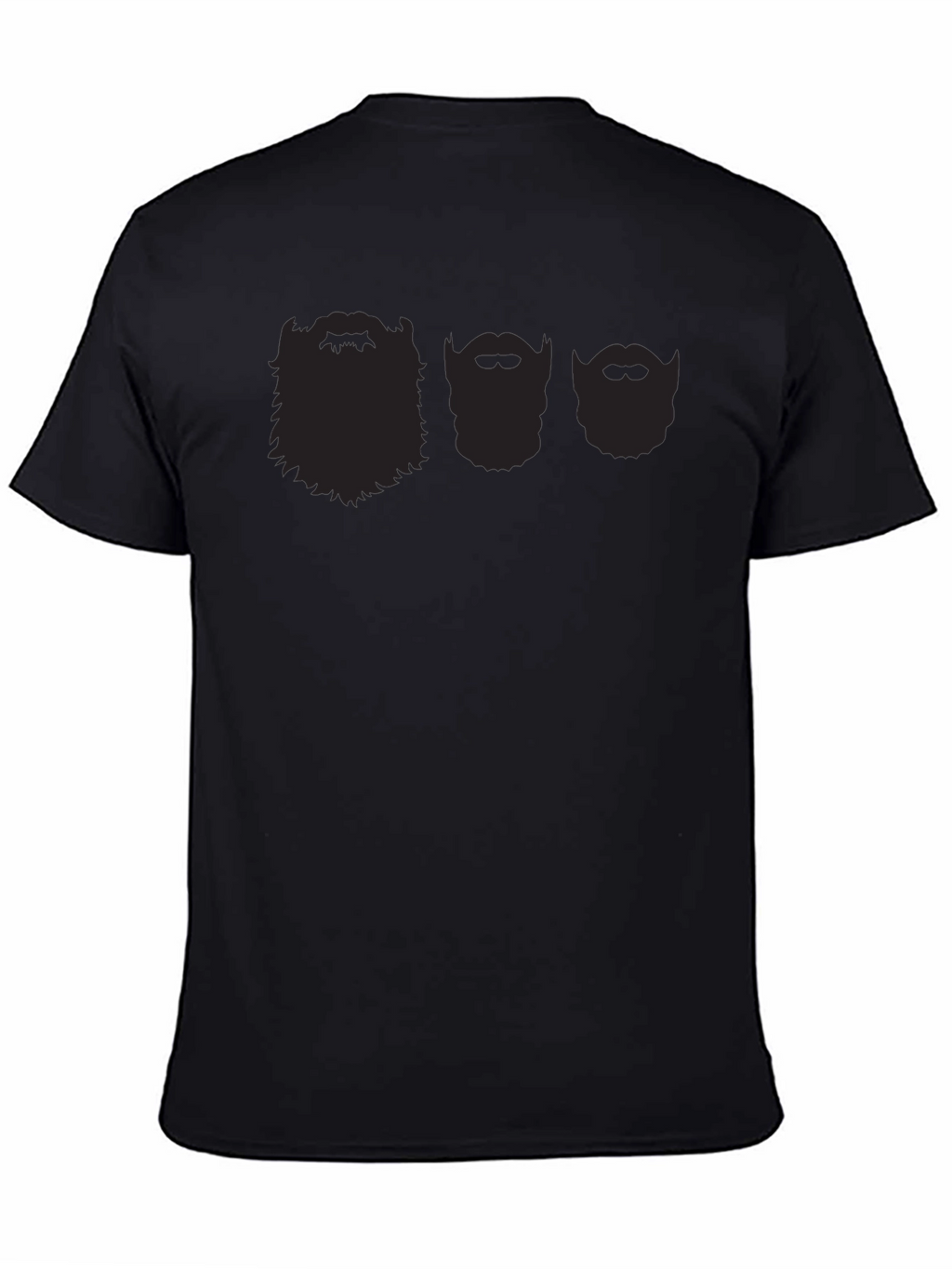 Bearded Faces Graphic T-Shirt - Black