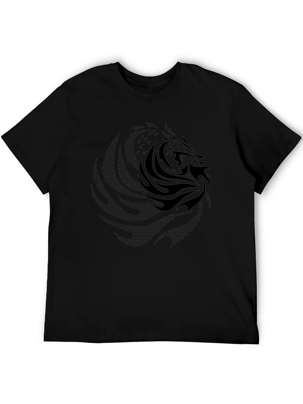 Dragon Graphic Tee - Premium Black Cotton T-Shirt