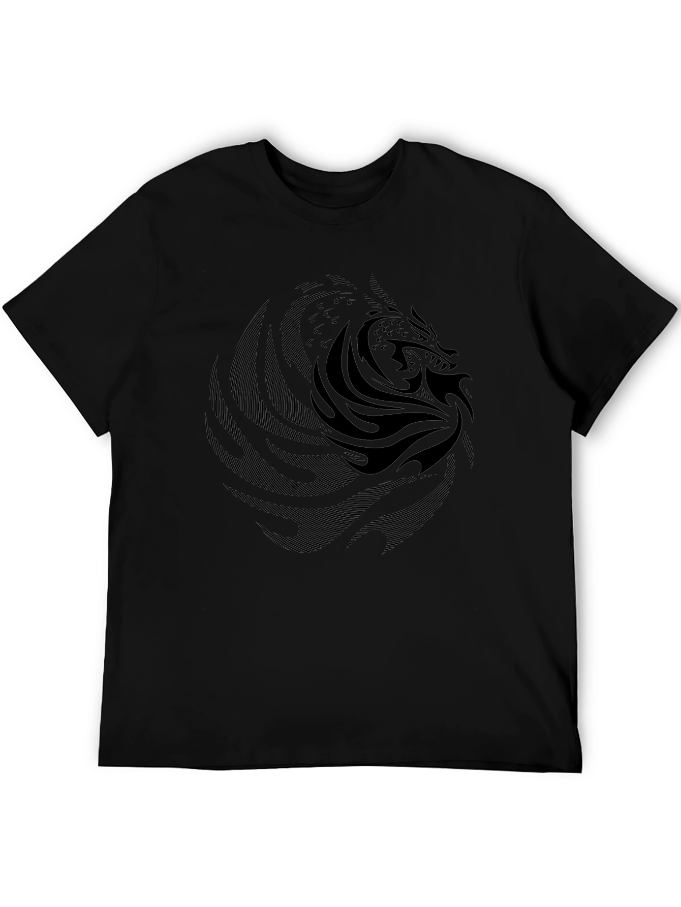 Dragon Graphic Tee - Premium Black Cotton T-Shirt