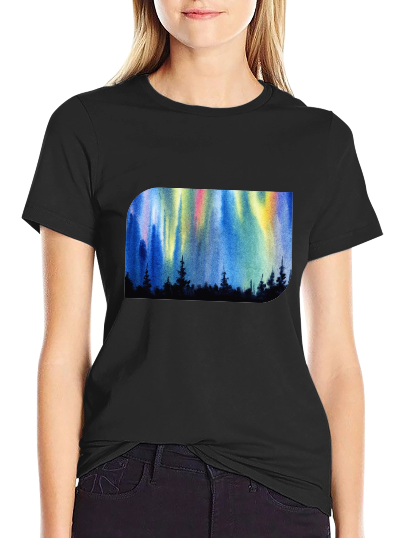 Aurora Borealis Graphic Tee - Northern Lights Shirt