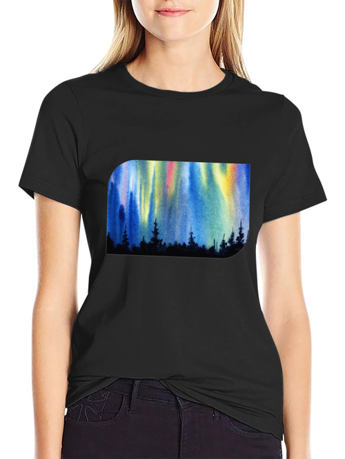 Aurora Borealis Graphic Tee - Northern Lights Shirt