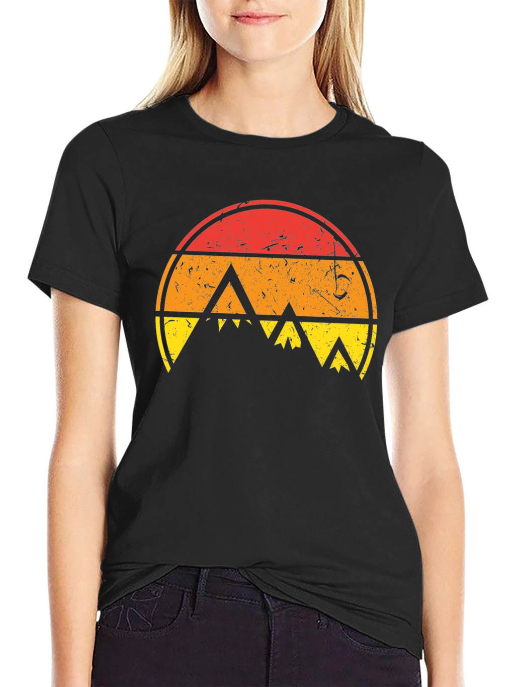 Retro Sunset Mountain Graphic Tee