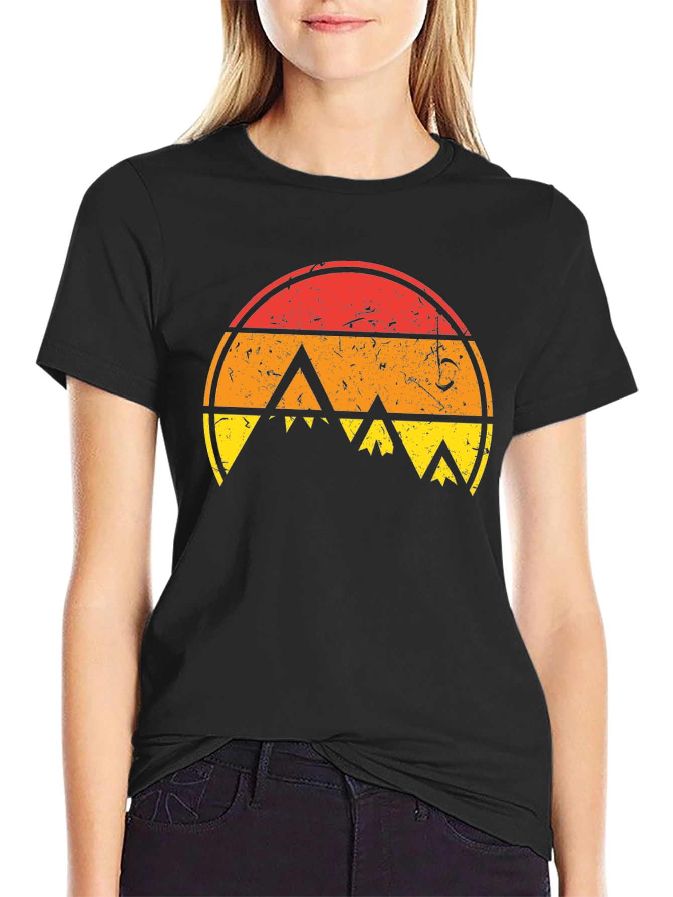Retro Sunset Mountain Graphic Tee