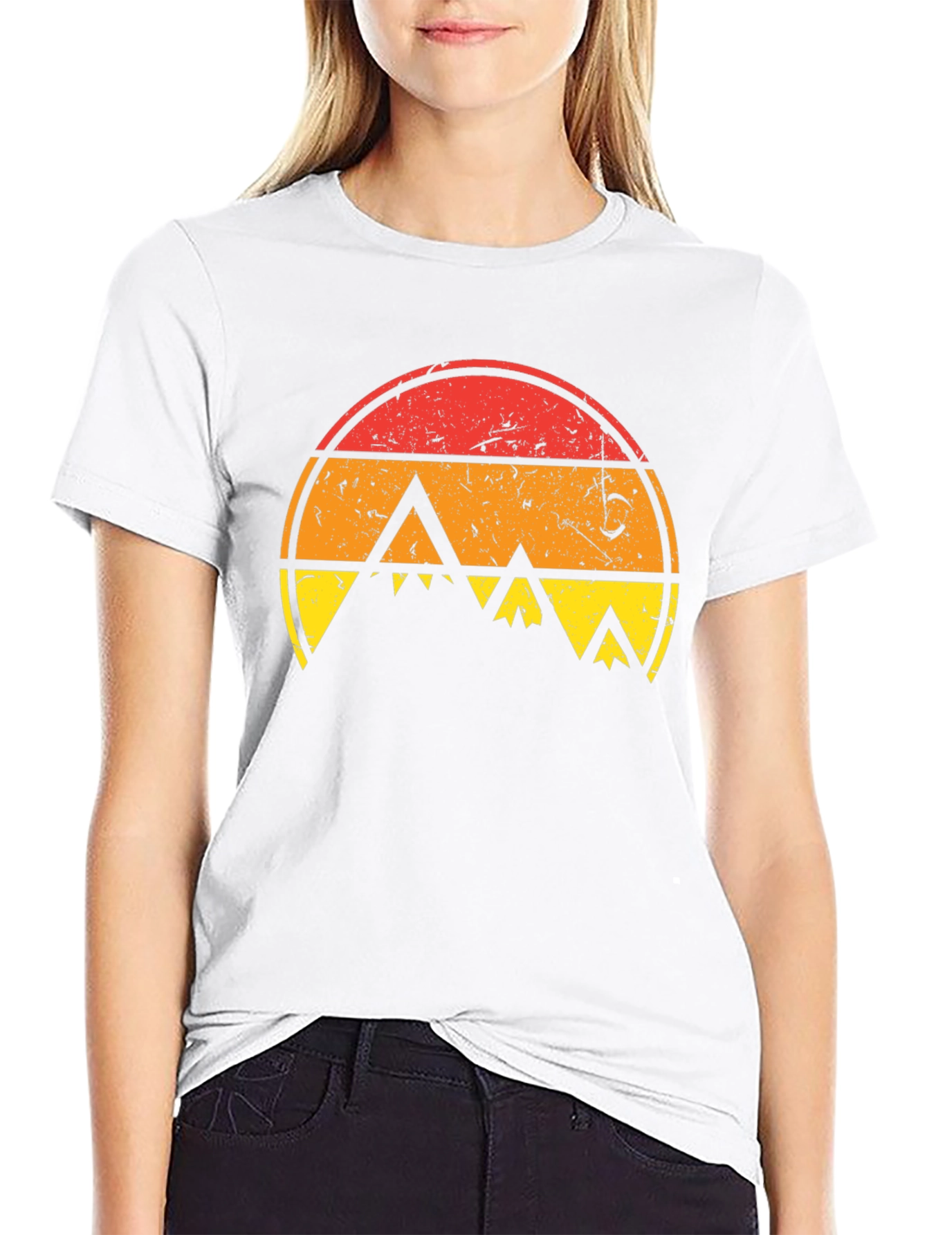 Retro Sunset Mountain Graphic Tee