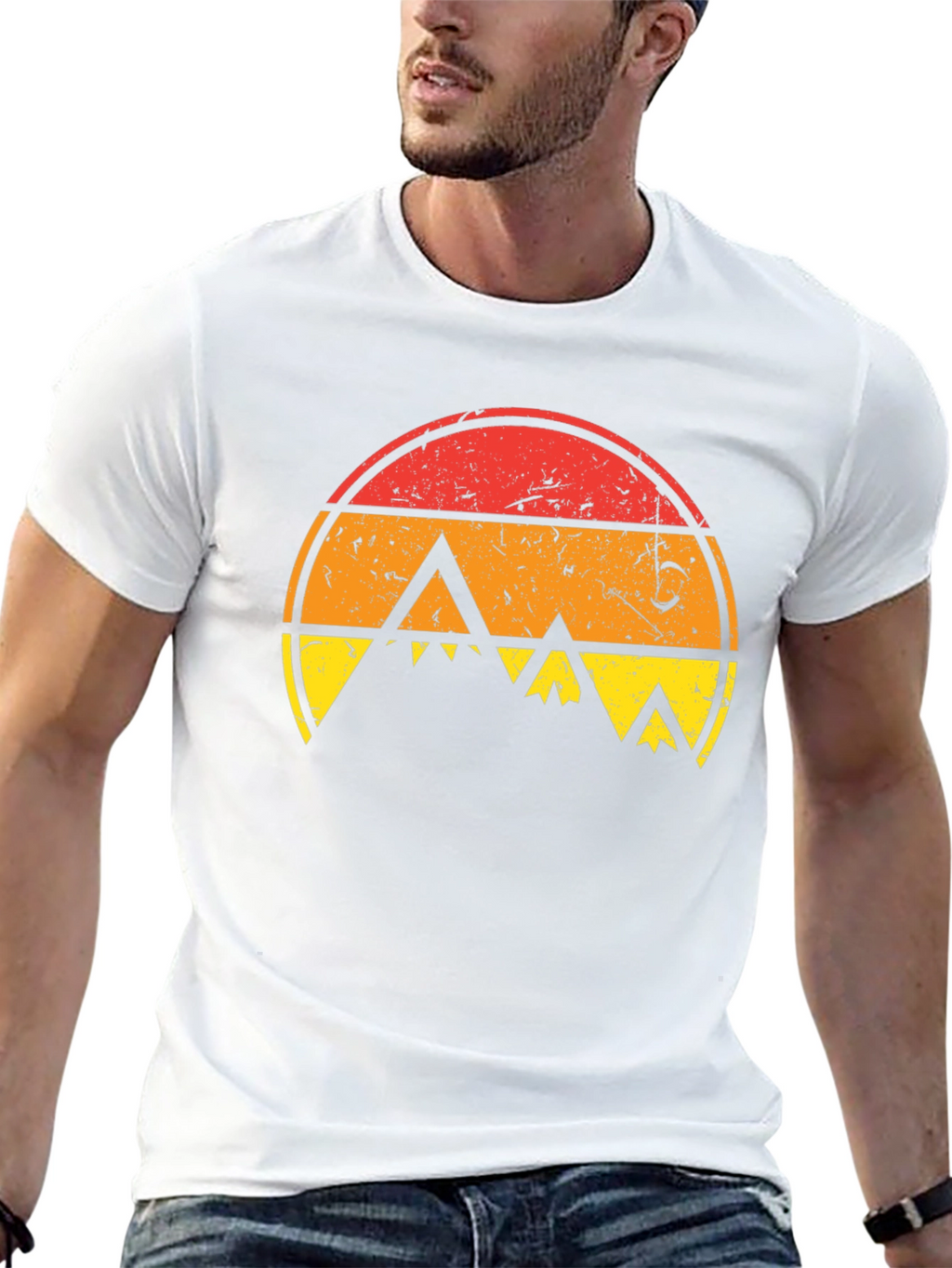 Retro Sunset Mountain Graphic Tee