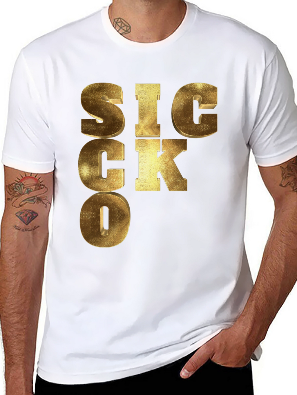 SICKO Graphic Print Tee - Unique Design Bold Style