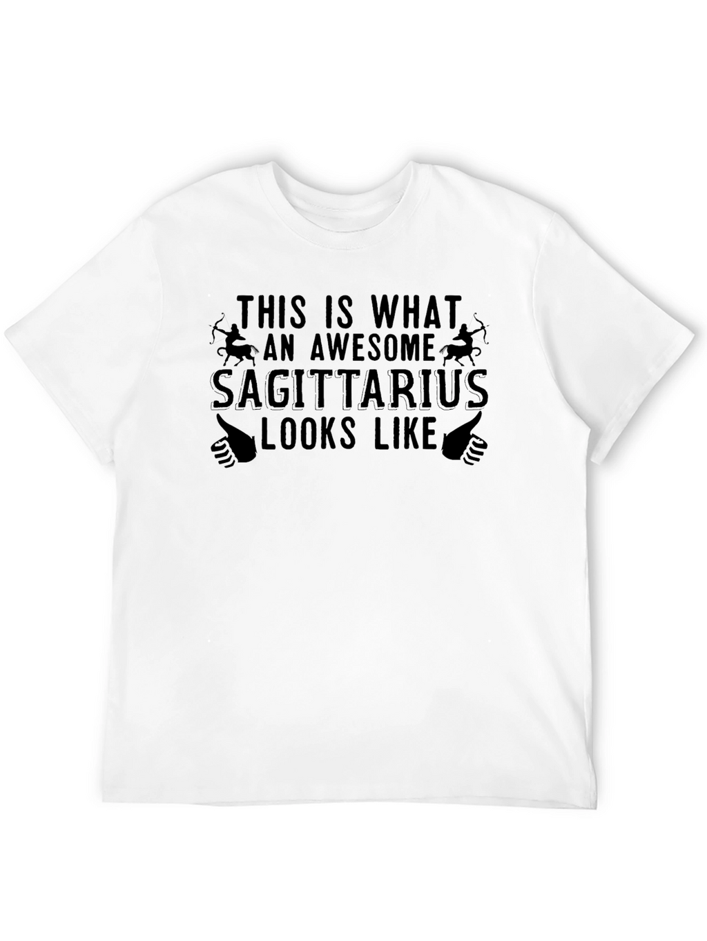 Awesome Sagittarius Graphic Tee - Black Cotton Shirt