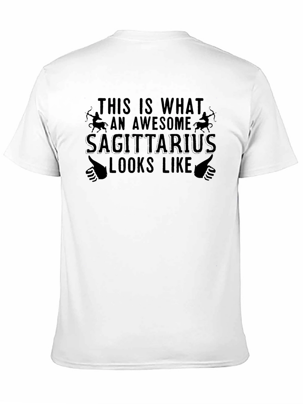Awesome Sagittarius Graphic Tee - Black Cotton Shirt