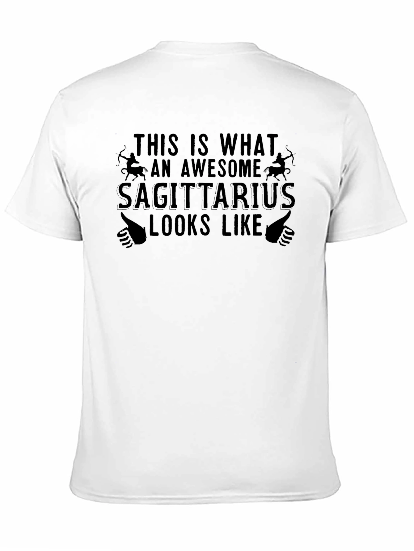 Awesome Sagittarius Graphic Tee - Black Cotton Shirt