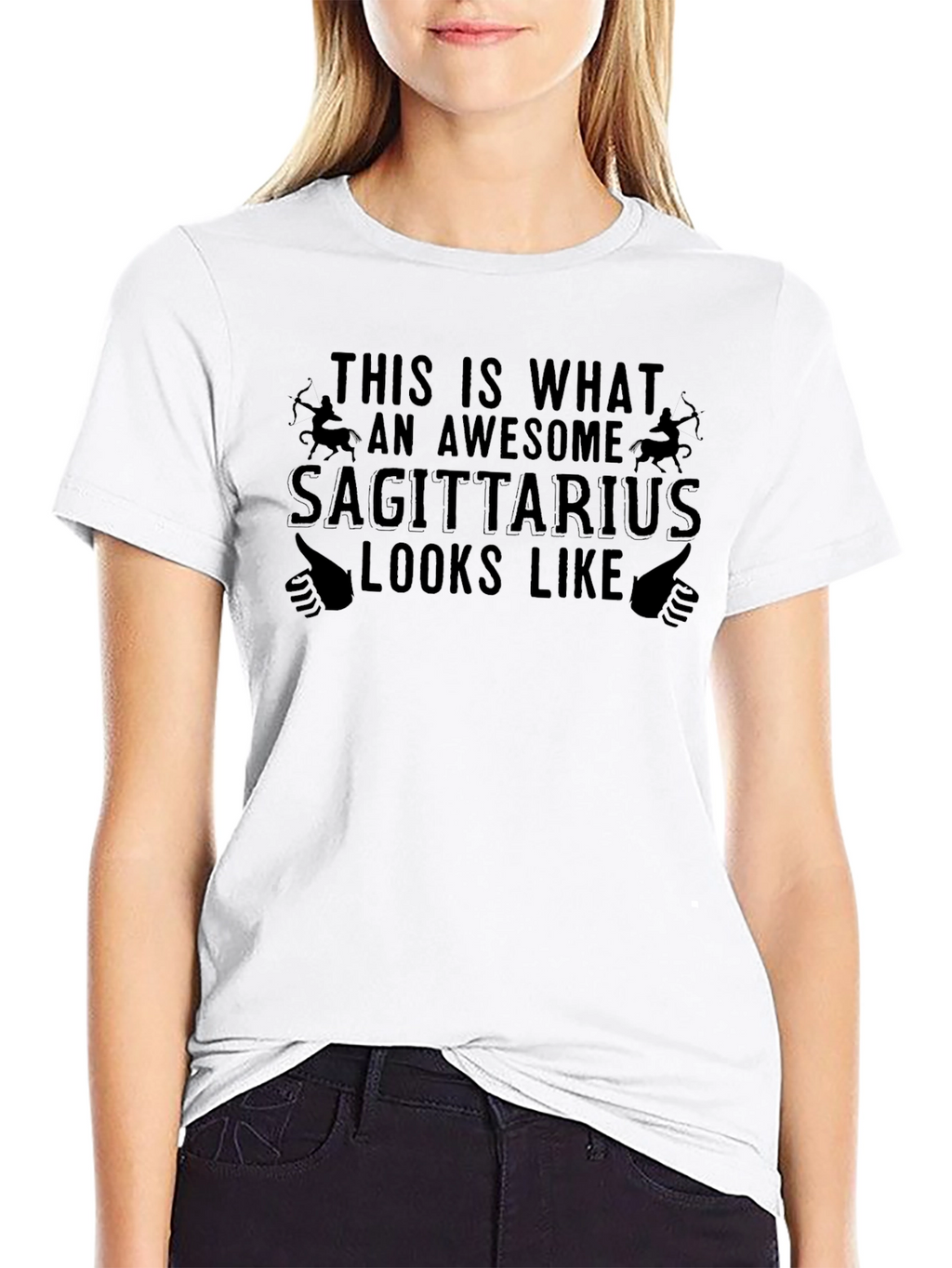 Awesome Sagittarius Graphic Tee - Black Cotton Shirt