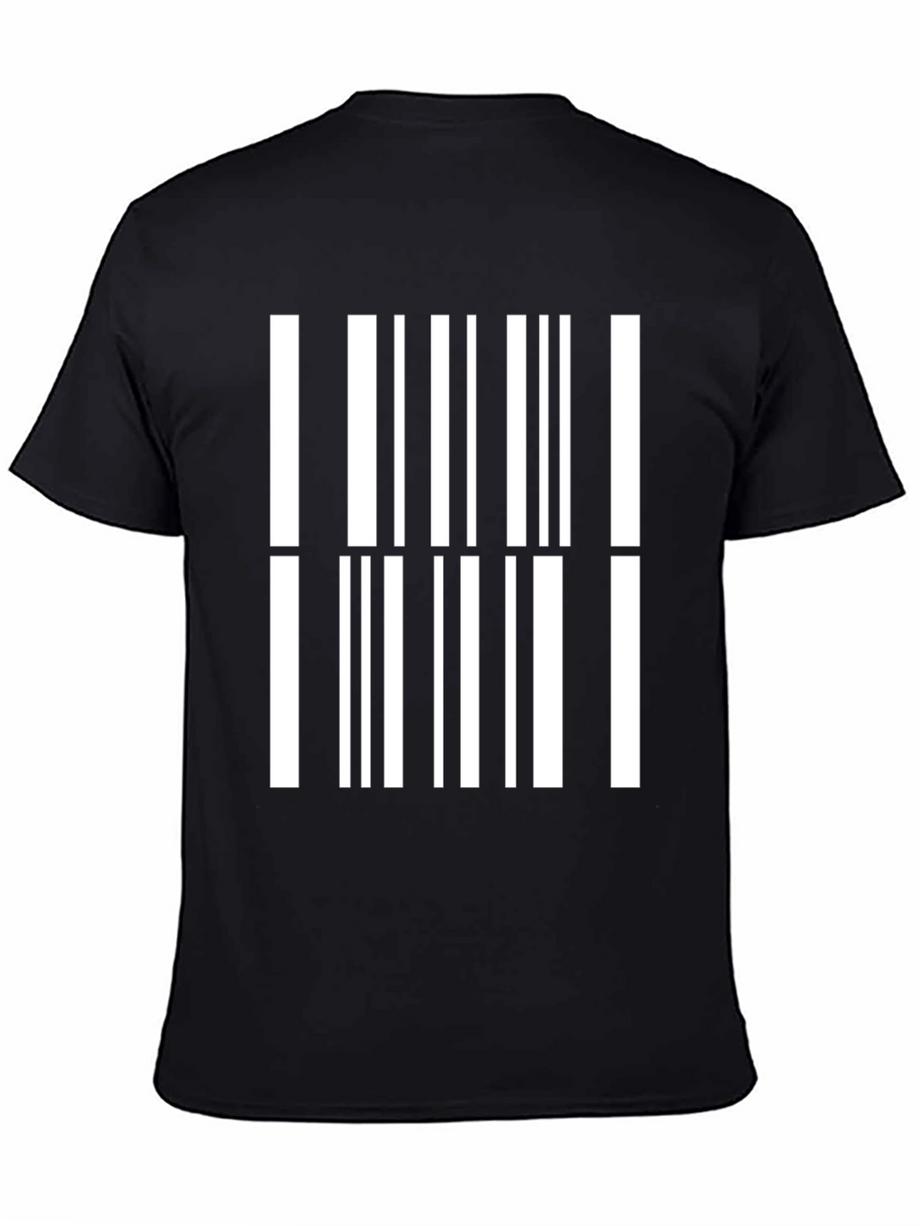 Barcode Print Black T-Shirt