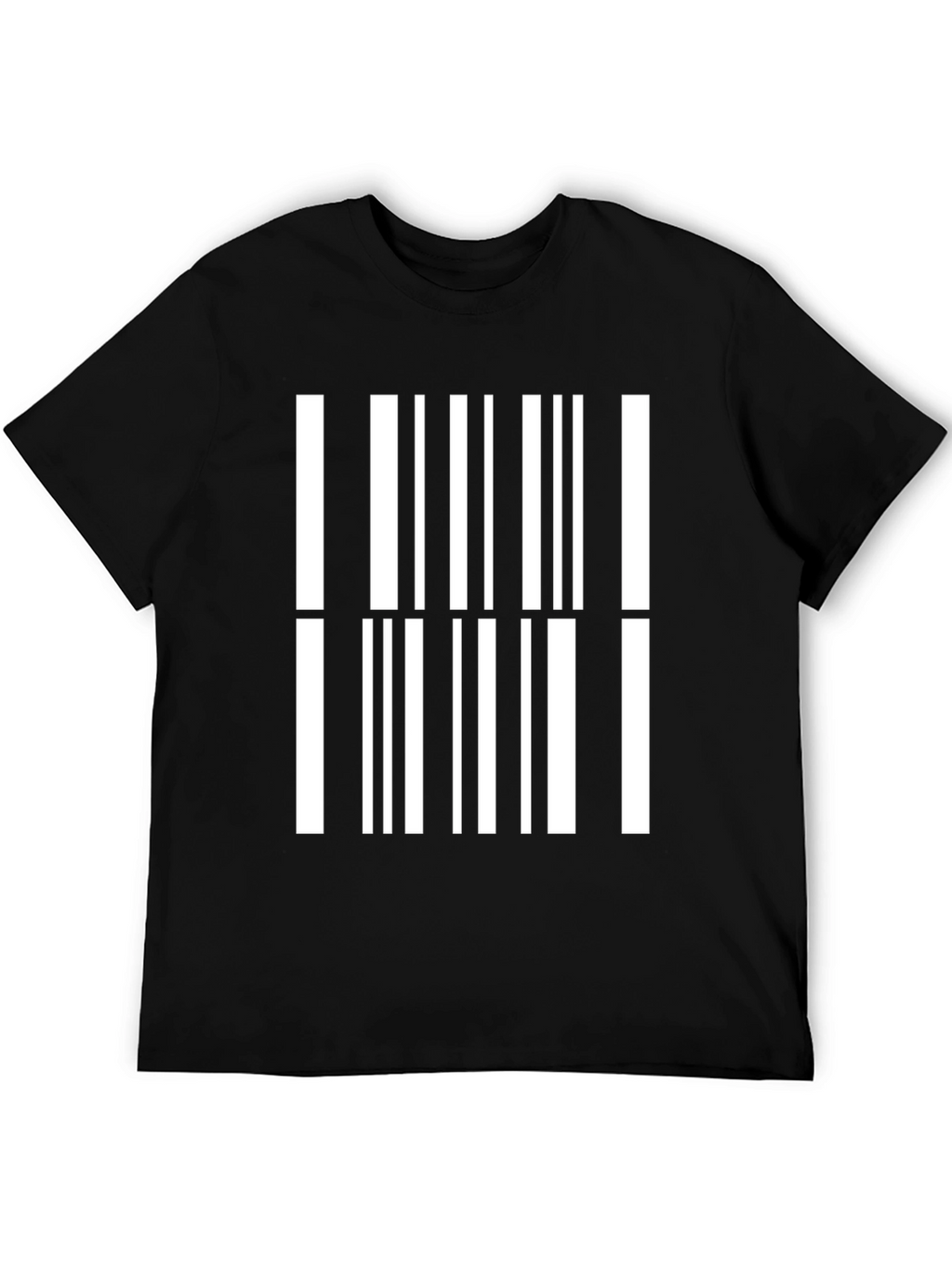 Barcode Print Black T-Shirt