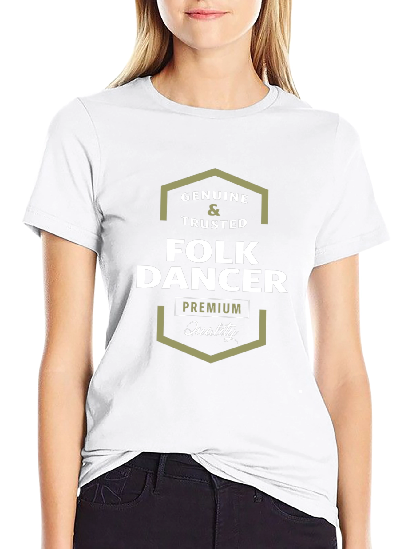 Genuine & Trusted Folk Dancer Premium Quality Black T-Shirt