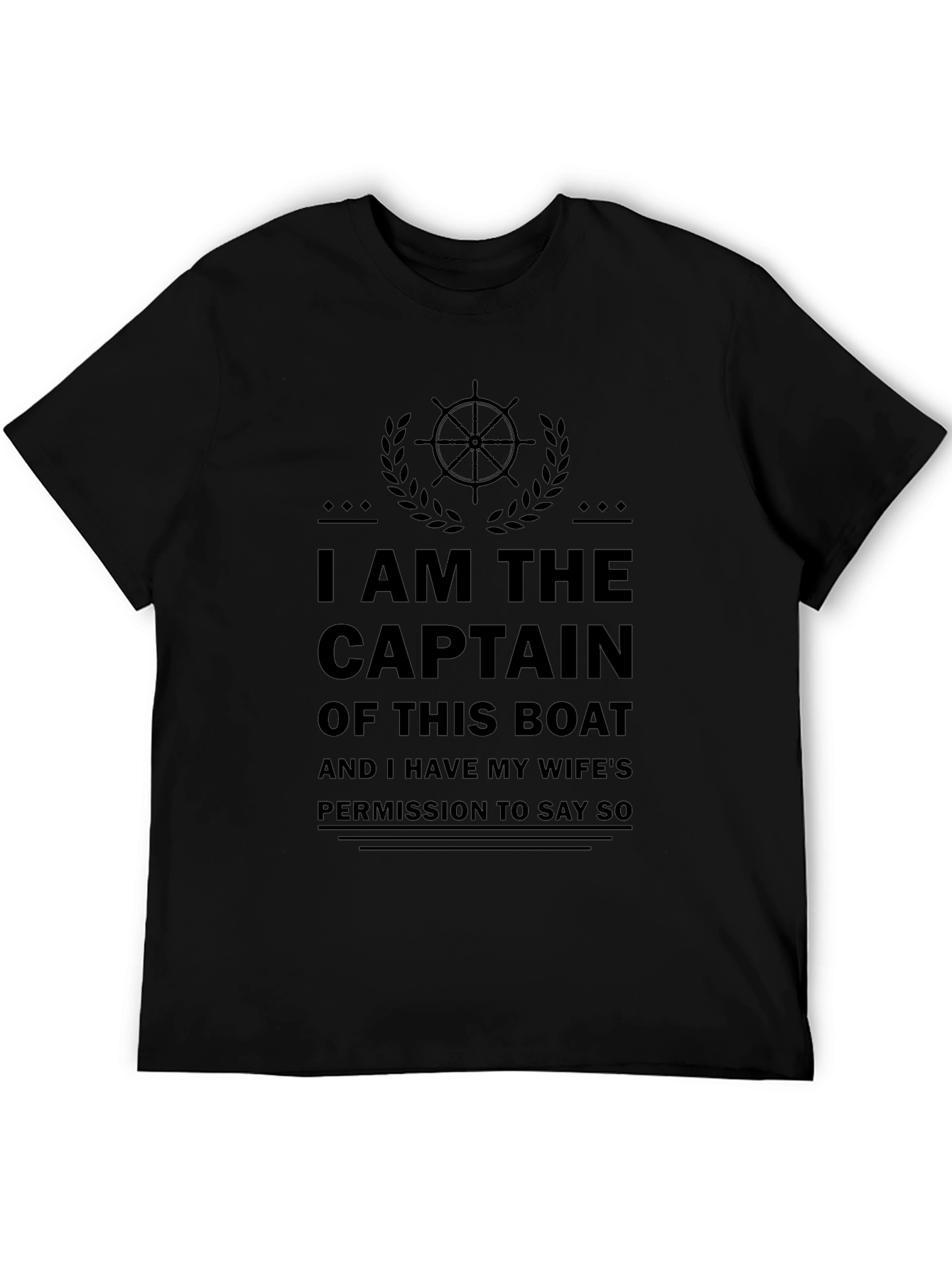 Captain of Boat T-Shirt - Wifes Permission Funny Tee