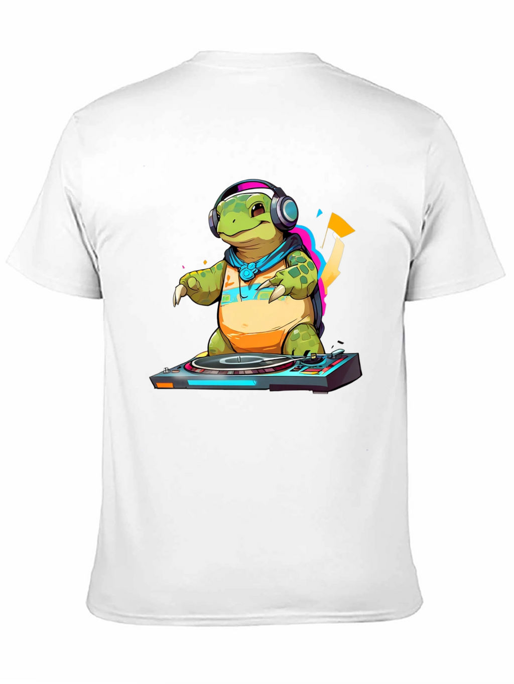 DJ Turtle Graphic Tee - Cool Animal T-Shirt