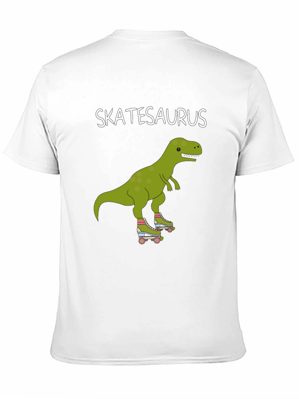 Skatesaurus T-Shirt - Dinosaur Roller Skating Tee
