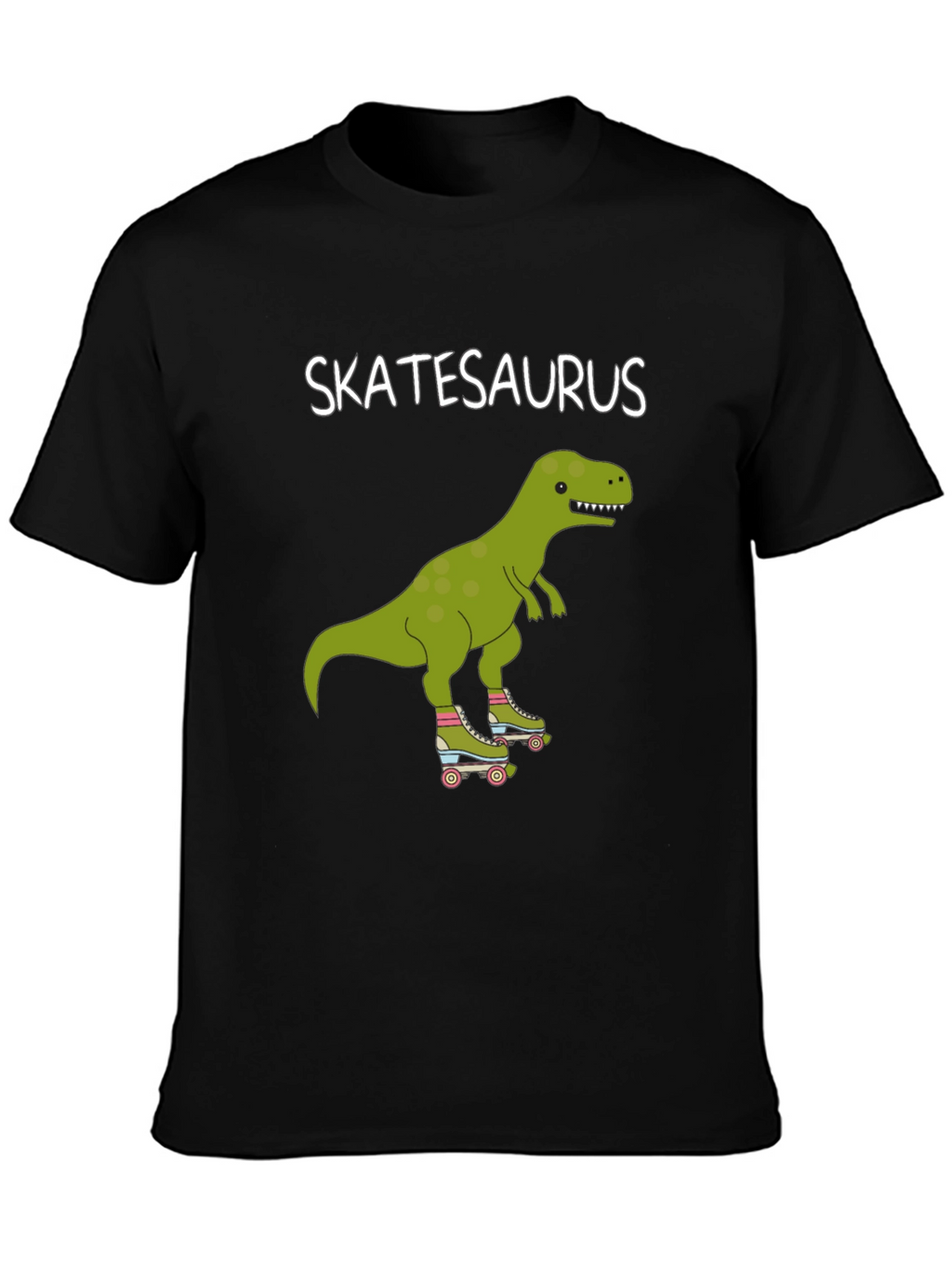 Skatesaurus T-Shirt - Dinosaur Roller Skating Tee
