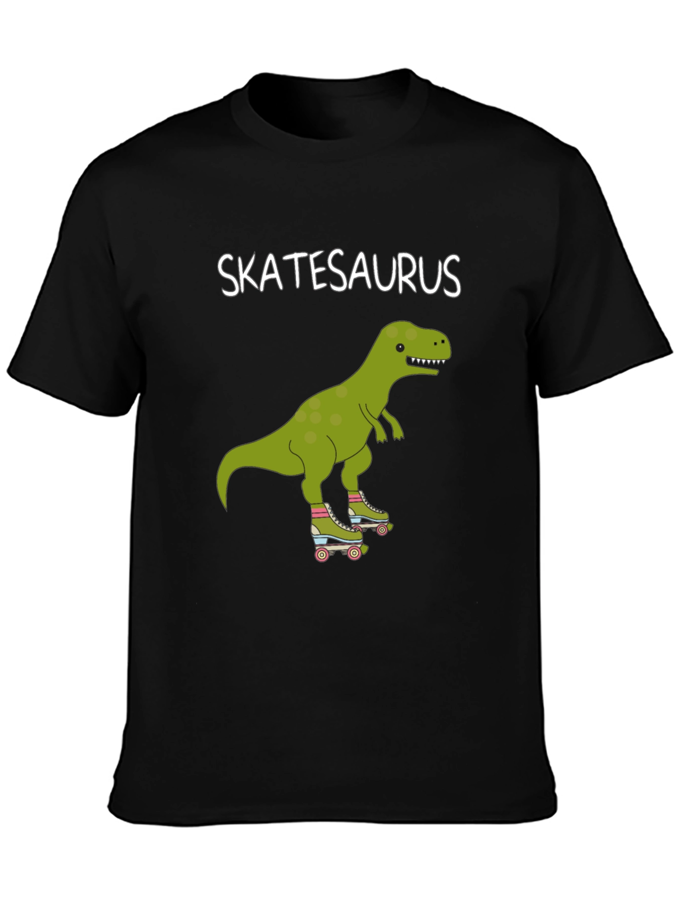 Skatesaurus T-Shirt - Dinosaur Roller Skating Tee