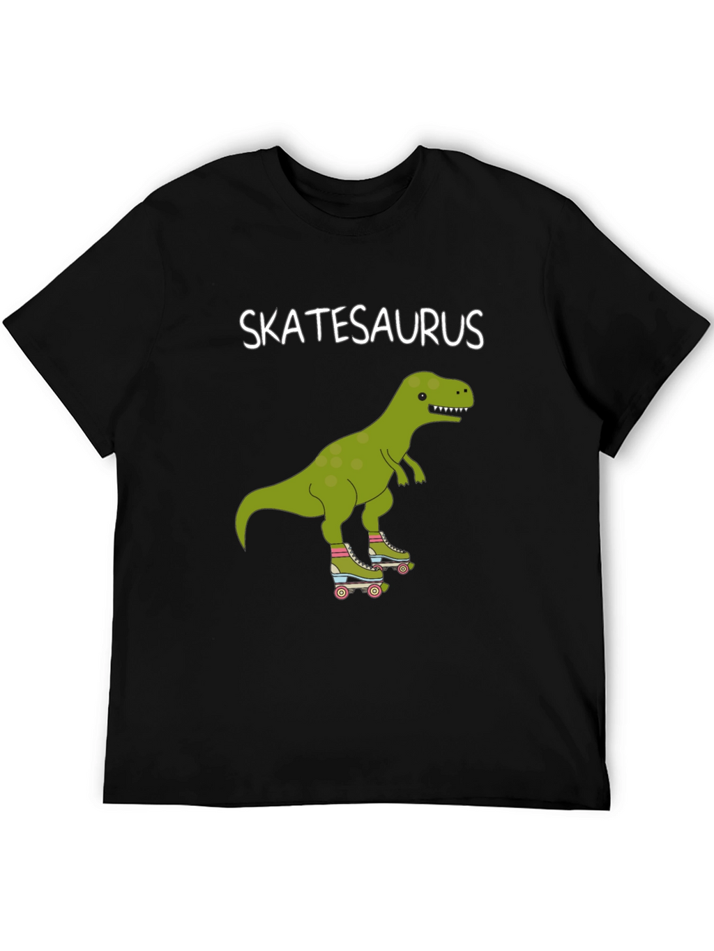 Skatesaurus T-Shirt - Dinosaur Roller Skating Tee