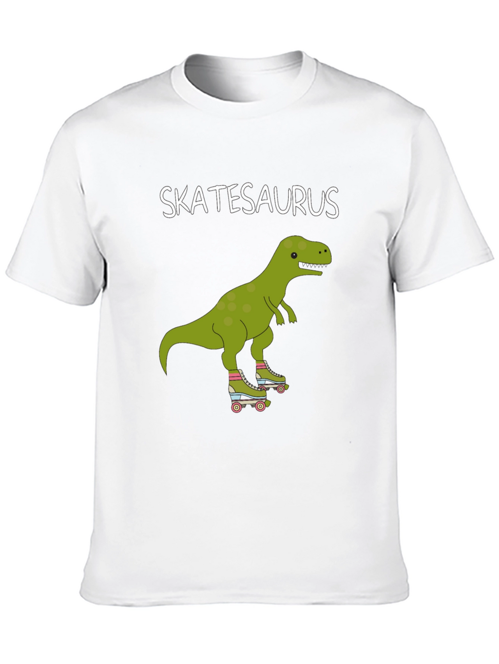 Skatesaurus T-Shirt - Dinosaur Roller Skating Tee
